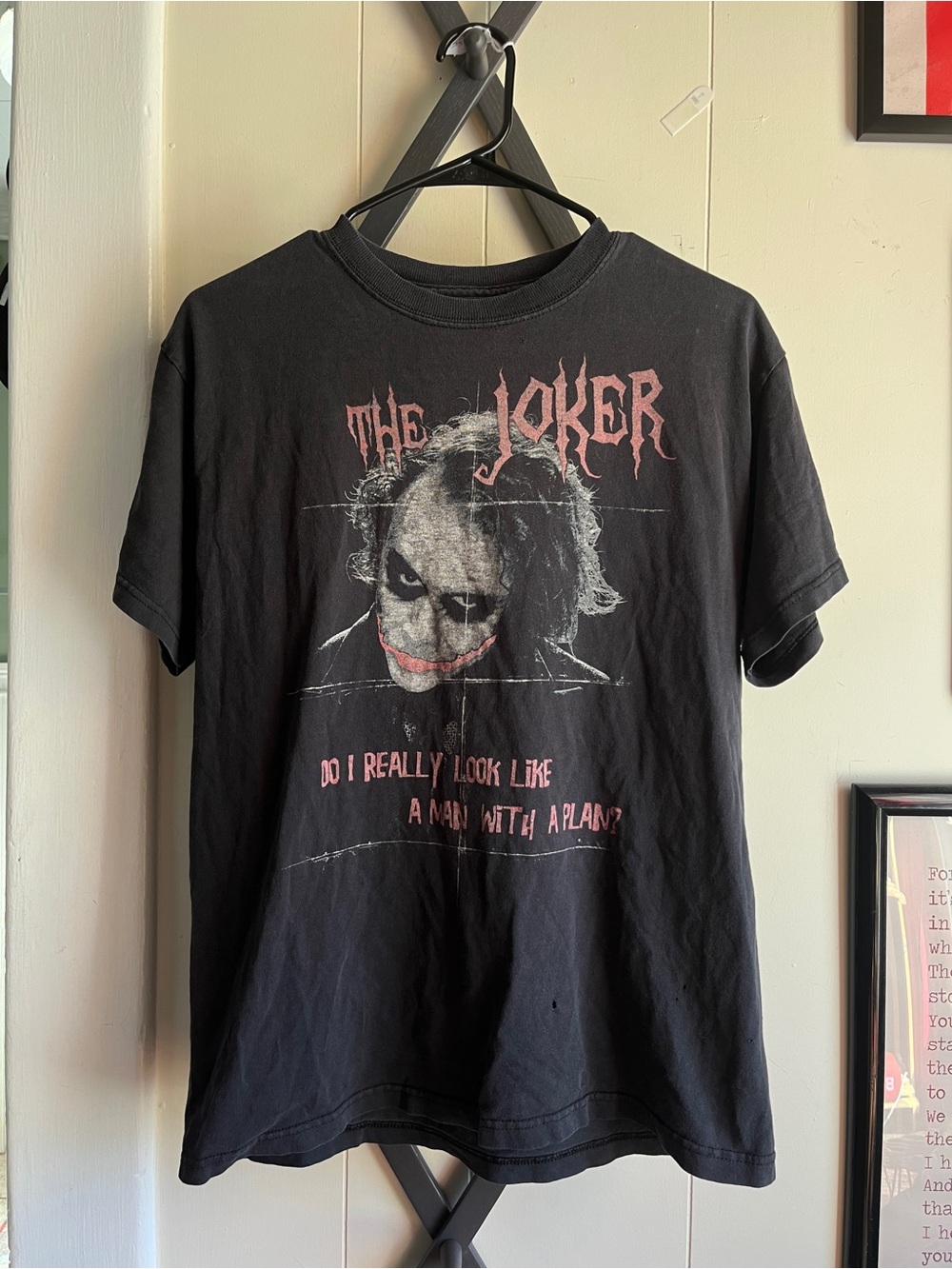 Vintage & Collectors The Joker Black Tshirt